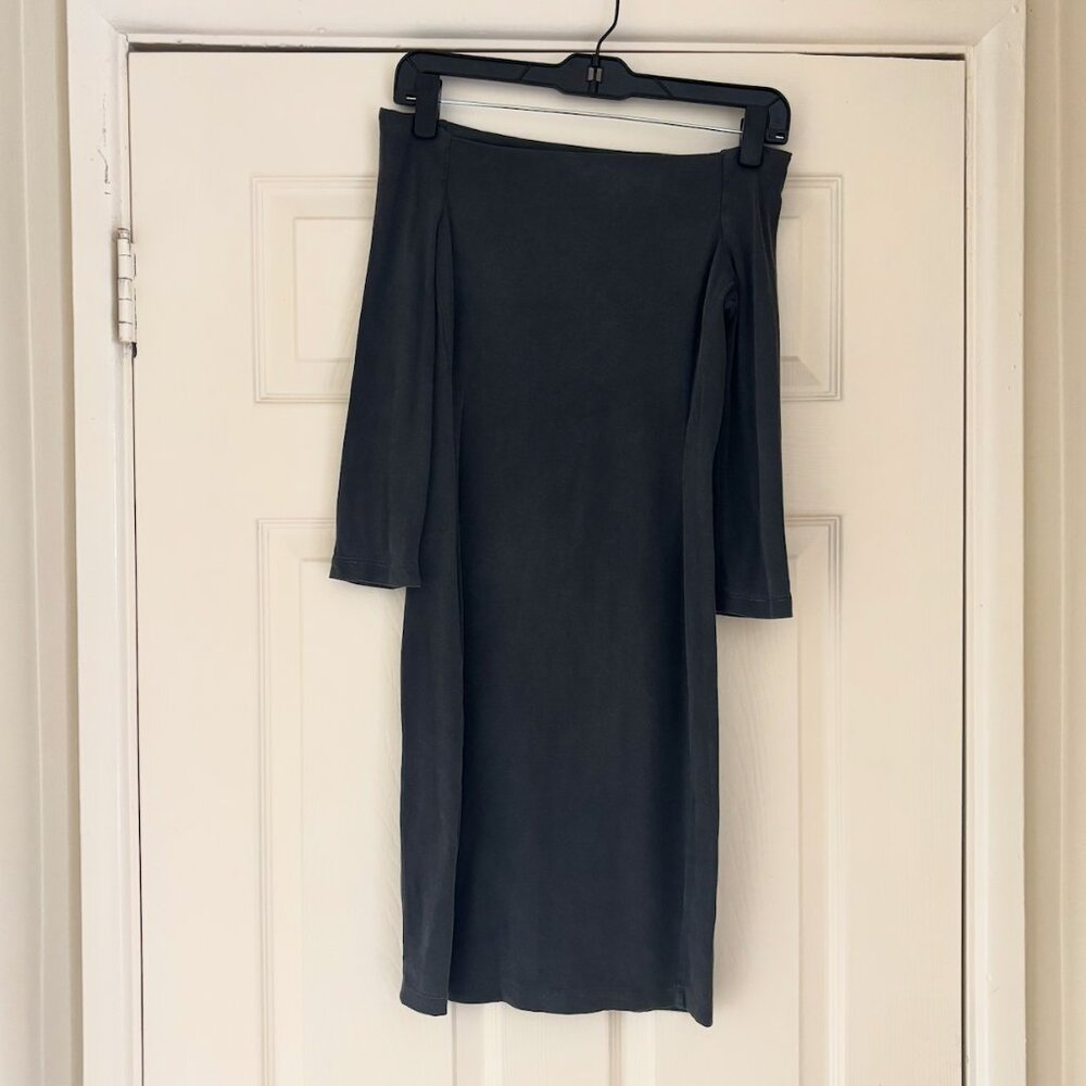 Standard James Perse Gray Off the Shoulder Mini Dress Women's 1 US Small - Picture 1 of 5